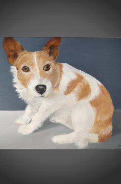 portrait chien personnalisé peinture huile