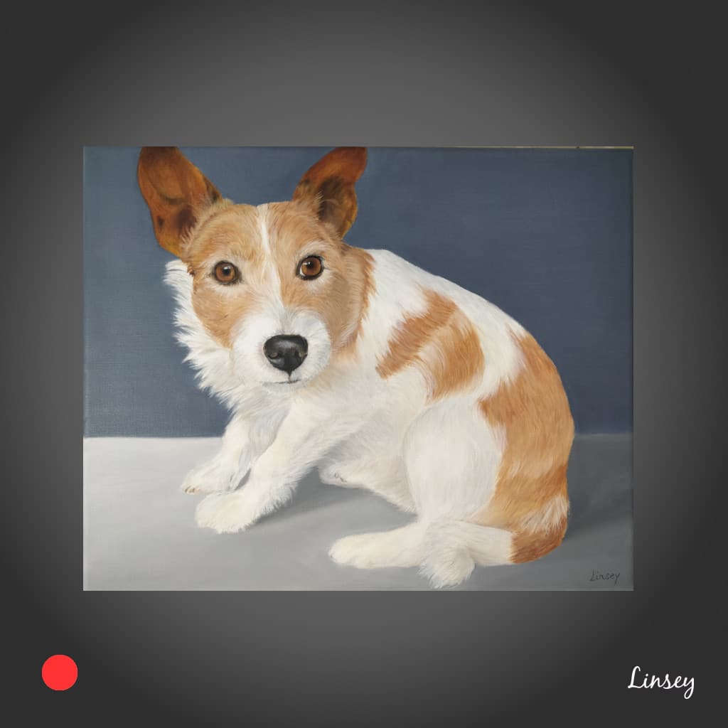 portrait chien personnalisé peinture huile