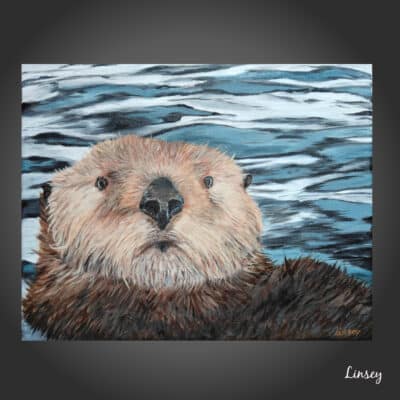 Loutre dans rivière